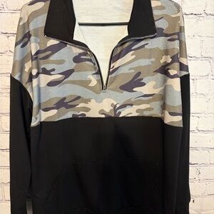 Camouflage Quarter-Zip Pullover